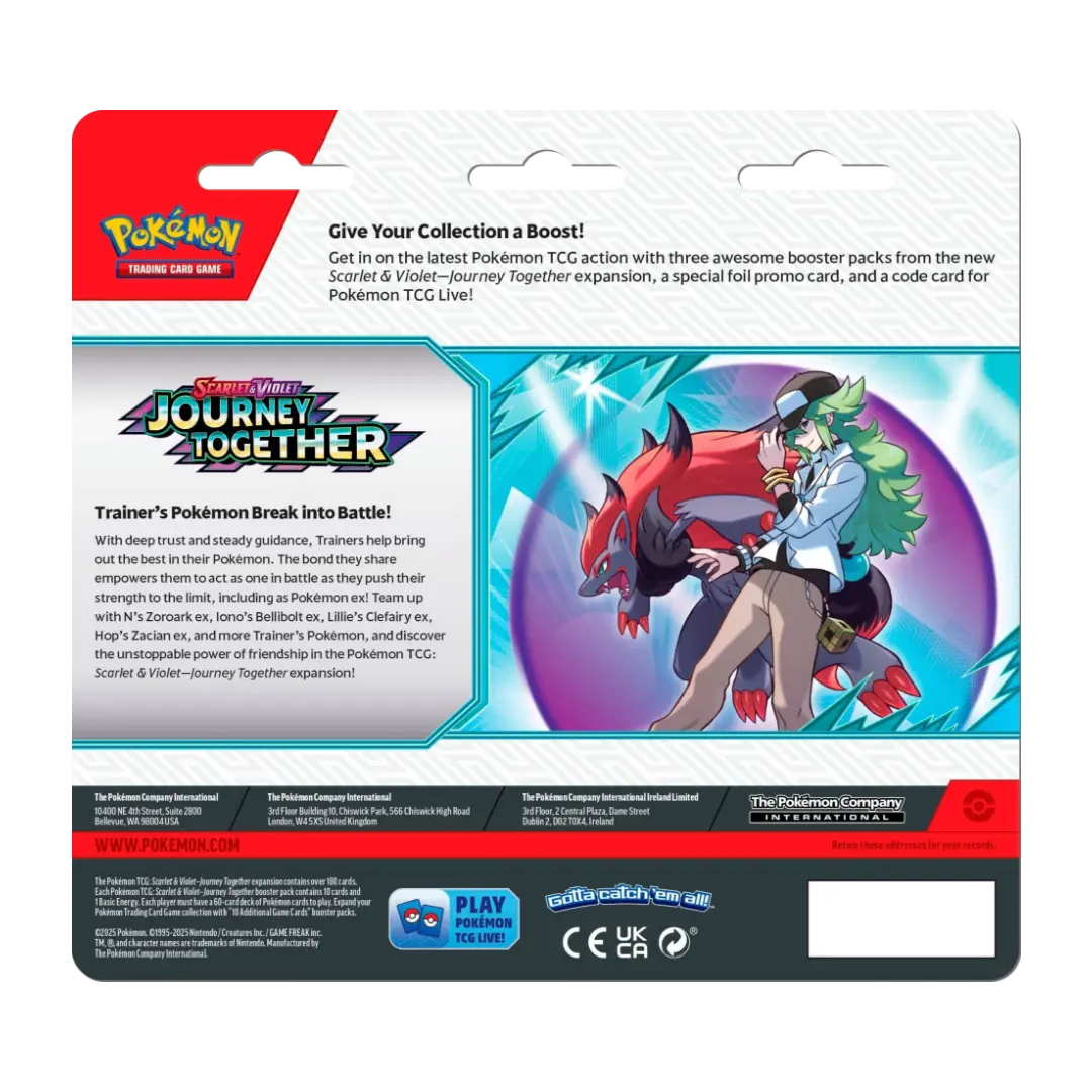 Pokémon SV09 Journey Together - 3er Blister ENGLISCH