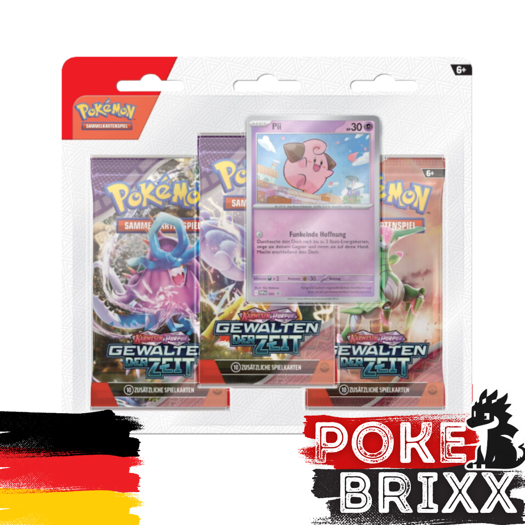 Pokémon KP05 Gewalten der Zeit - 3er Blister - Deutsch
